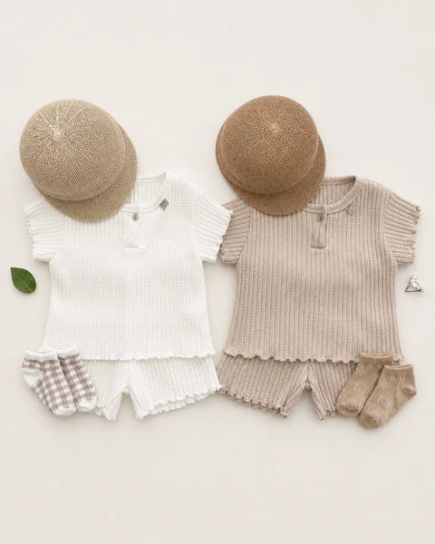 Bộ Thun Cộc Tay Light Cotton Mềm Mát Cho Bé