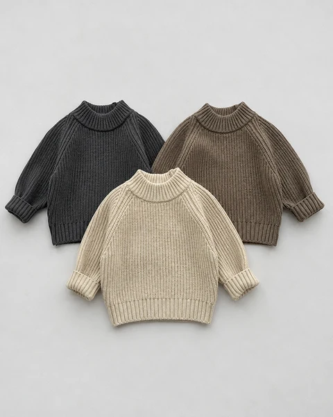 Áo Len Cổ Cao Nodric Cashmere Mềm Ấm Cho Bé