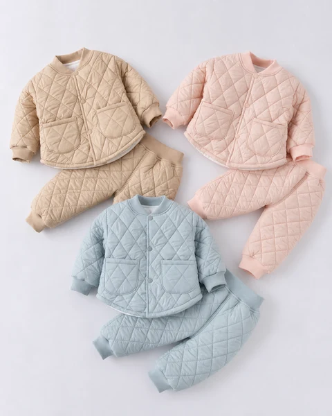 Bộ Phao Chần Bông Casual Lót Nỉ Giữ Ấm Cho Bé