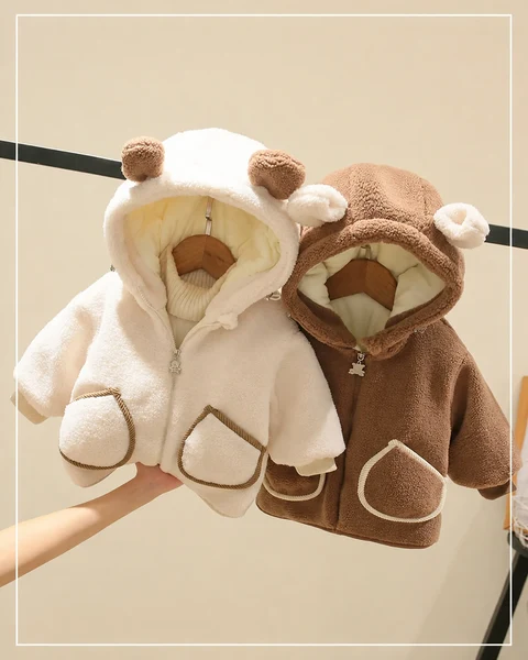 Áo Khoác Lông Cừu Winter Giữ Ấm Cho Bé