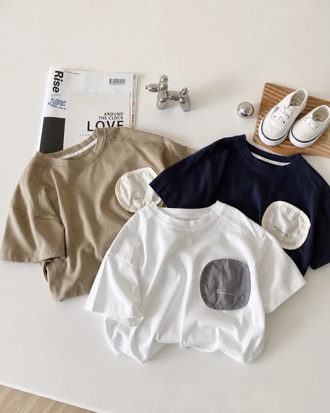 Áo Thun Cộc Tay Clock Cotton Thoáng Mát Cho Bé