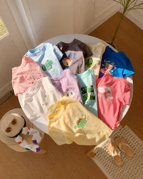 Áo Thun Mùa Hè Summer Cotton Mềm Mịn Cho Bé