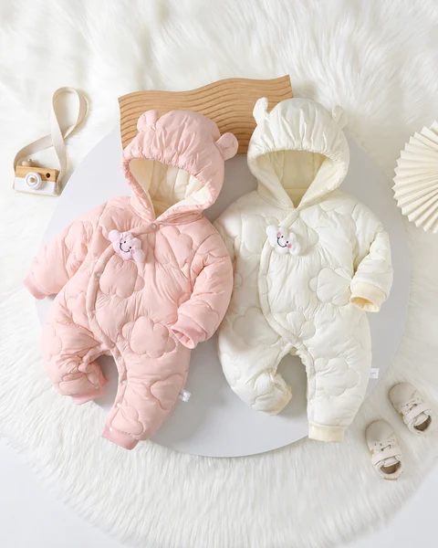 Bodysuit Phao Hoa Nhí Giữ Ấm Nhẹ Cho Bé