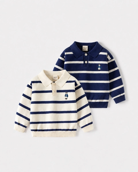 Áo Polo Len Sọc Mariner Cho Bé Trai