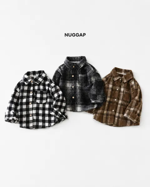 Áo Sơ Mi Dài Tay Flannel Kẻ Caro Mềm Cho Bé