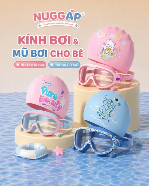 Bộ Kính Mũ Bơi Seawave Chống Nước Cho Bé