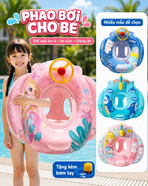 Phao Bơi Chống Lật Nature Có Ghế Ngồi Cho Bé