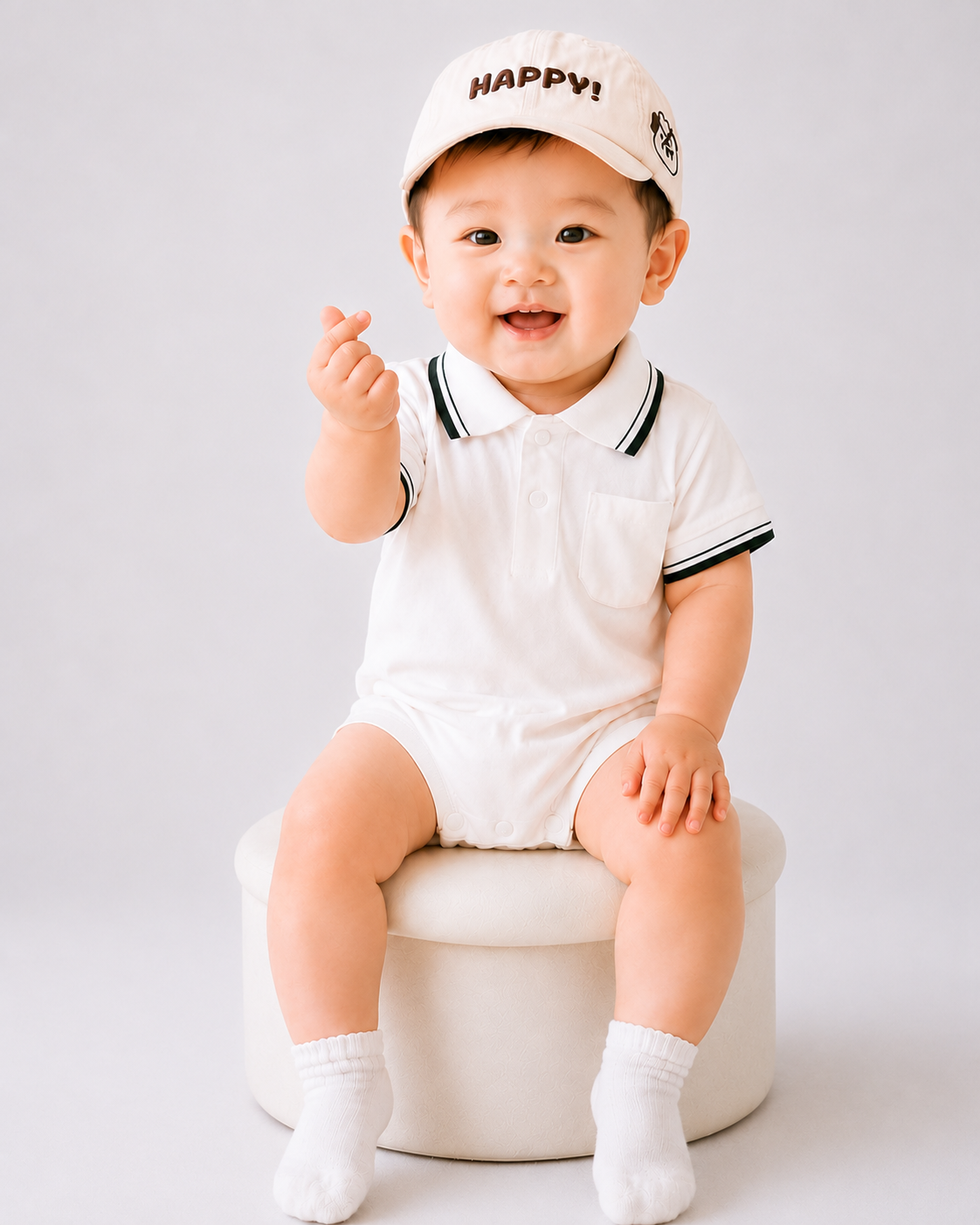 Bodysuit Polo Basic Cotton Mềm Mát Cho Bé