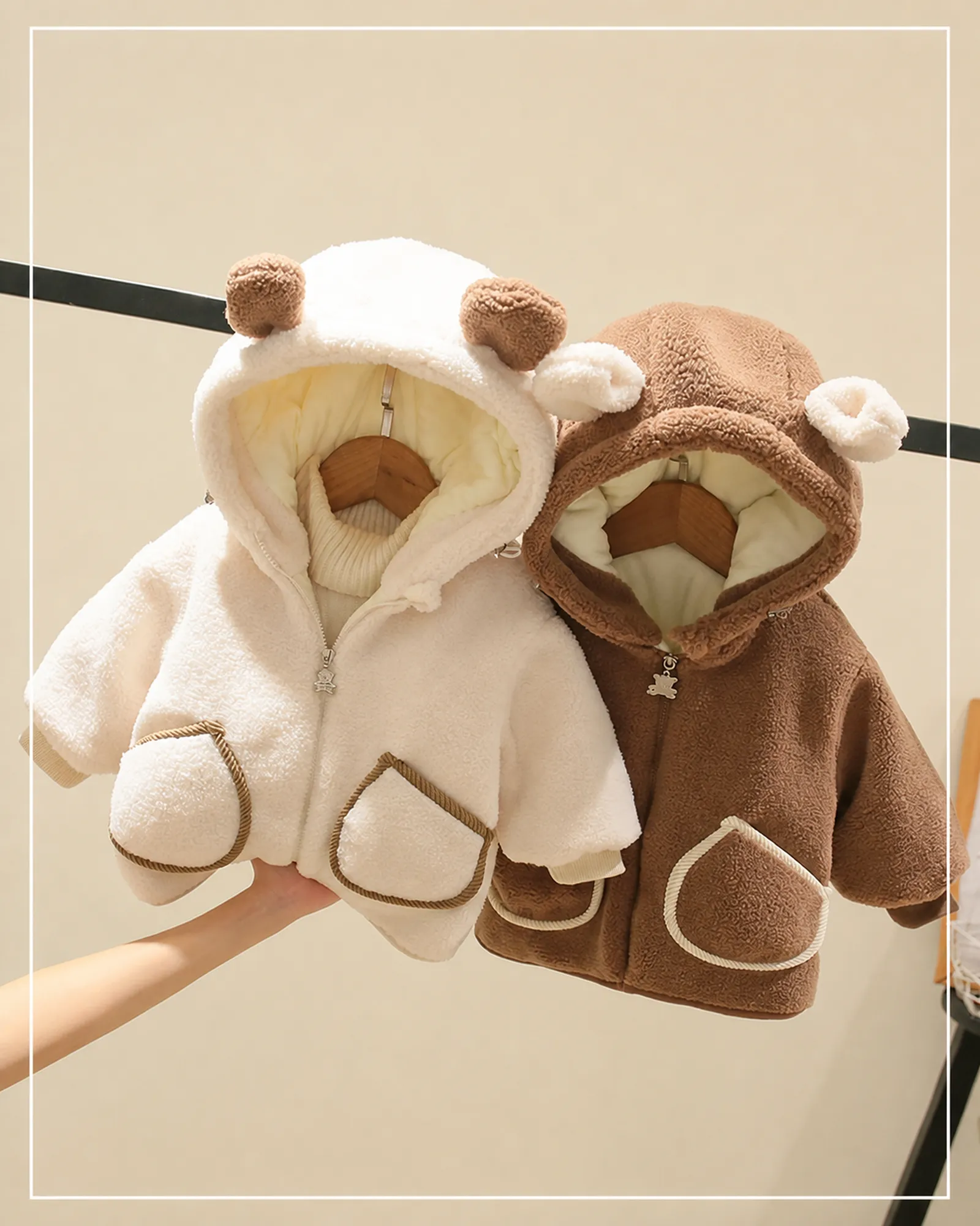 Áo Khoác Lông Cừu Winter Giữ Ấm Cho Bé