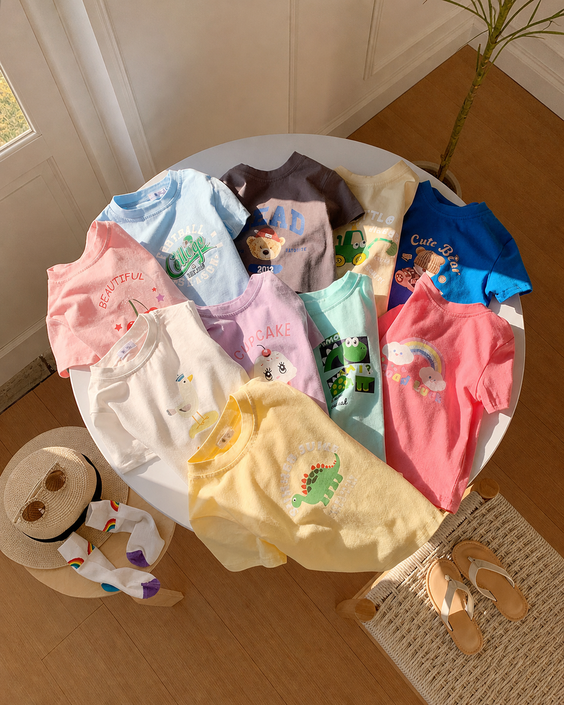 Áo Thun Mùa Hè Summer Cotton Mềm Mịn Cho Bé
