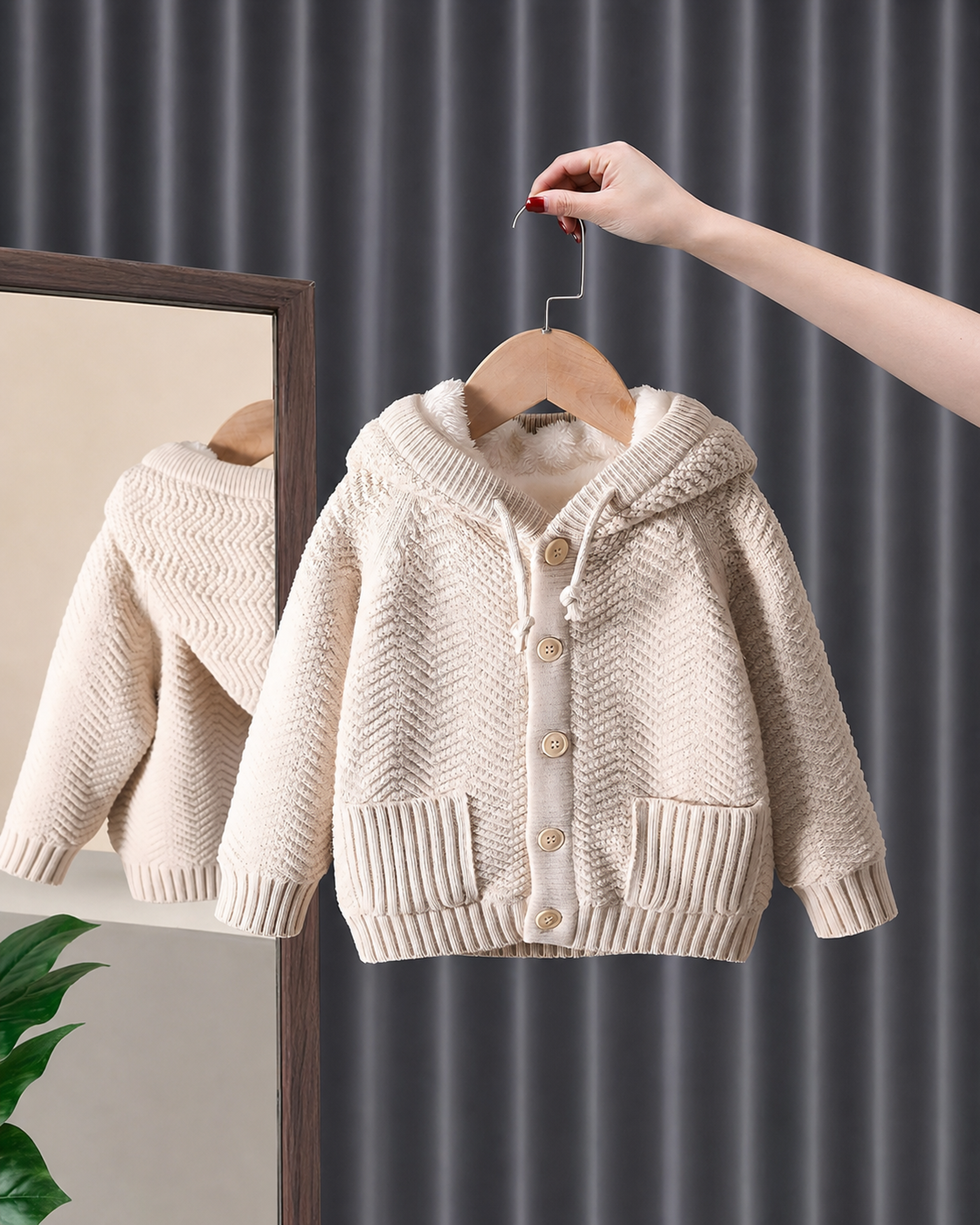 Áo Khoác Len Warm Mềm Ấm Cho Bé