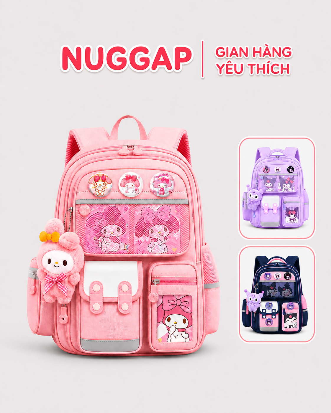 Balo Học Sinh Kidness Chống Bắn Nước Cho Bé